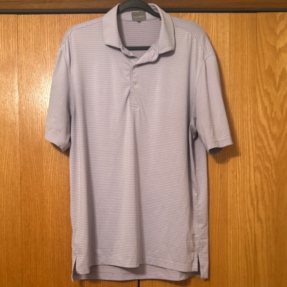 Men's Light purple Striped golf Shirt